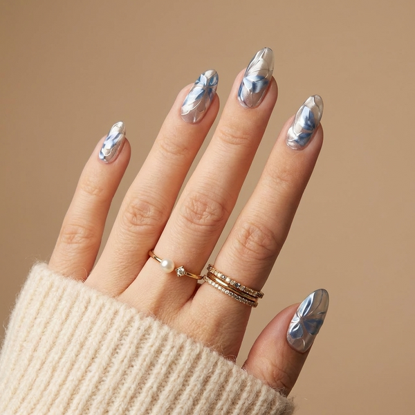 Silver Blue Petal
