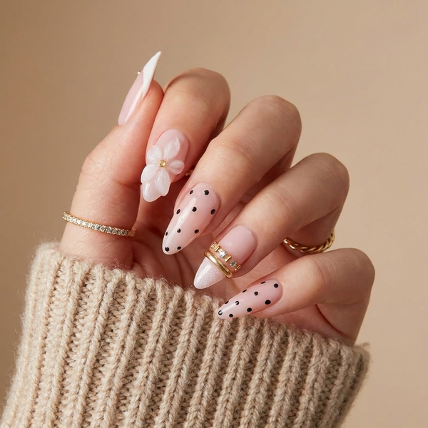 Pink Polka Bow Stiletto