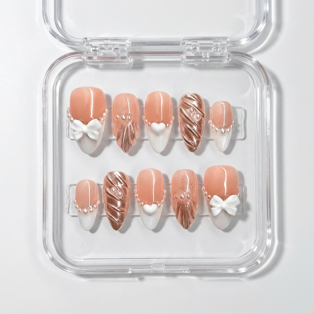 Rose Gold Pearl Bow