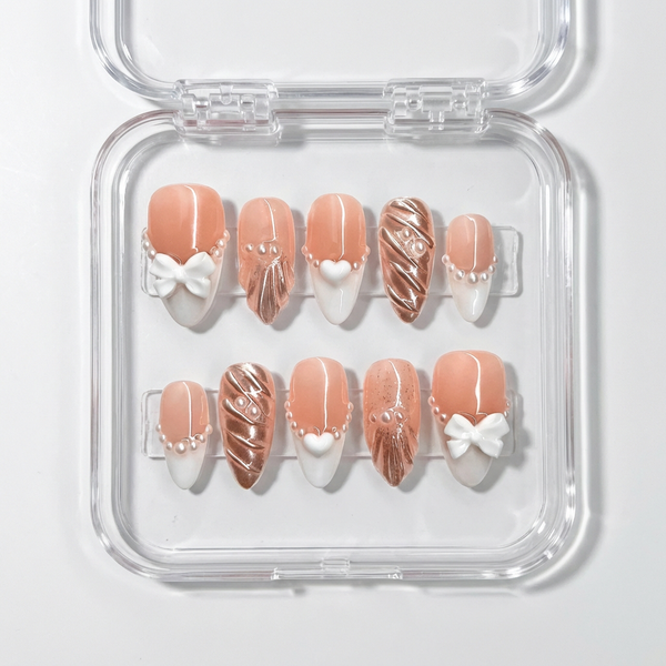 Rose Gold Pearl Bow